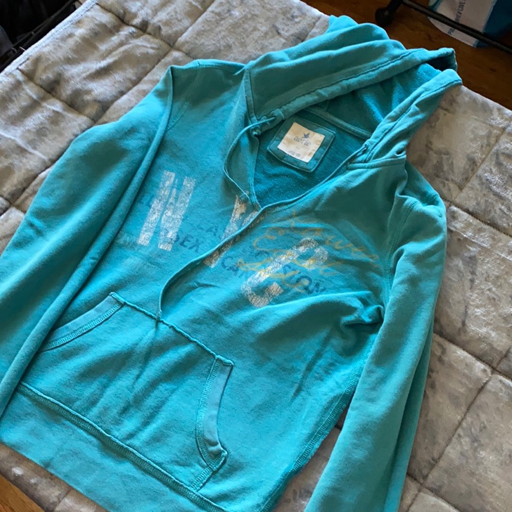 Aerie teal sweatshirt